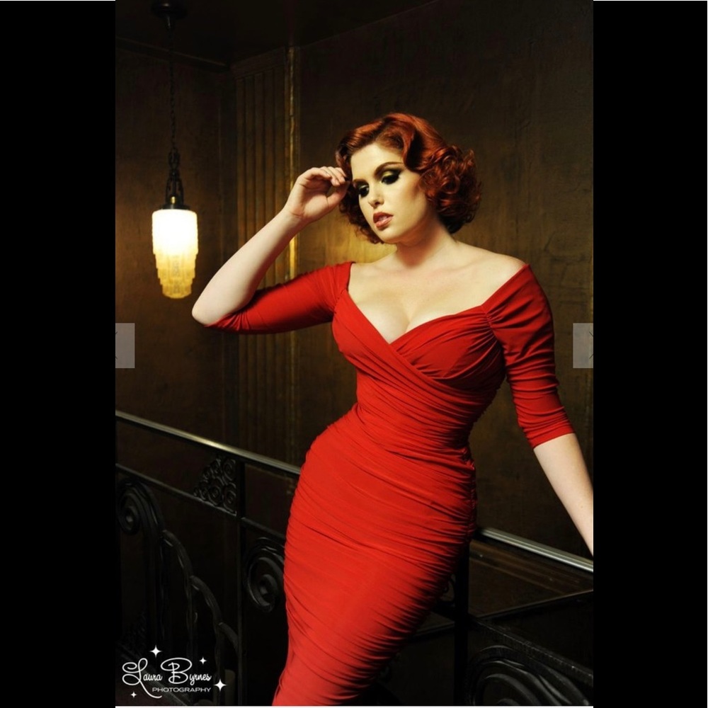 Red PUG Monica Dress in Large
